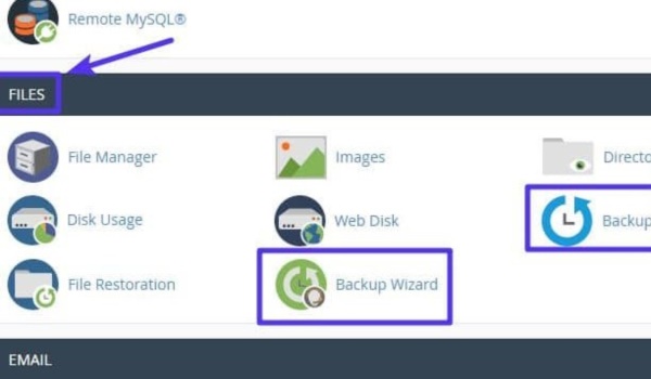 Backup web với cPanel