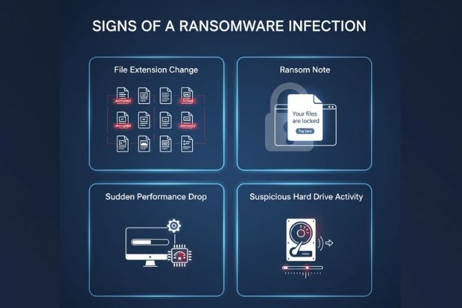 Các dấu hiệu nhận biết máy tính bị nhiễm Ransomware