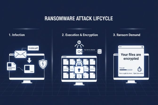 Cơ chế hoạt động Ransomware