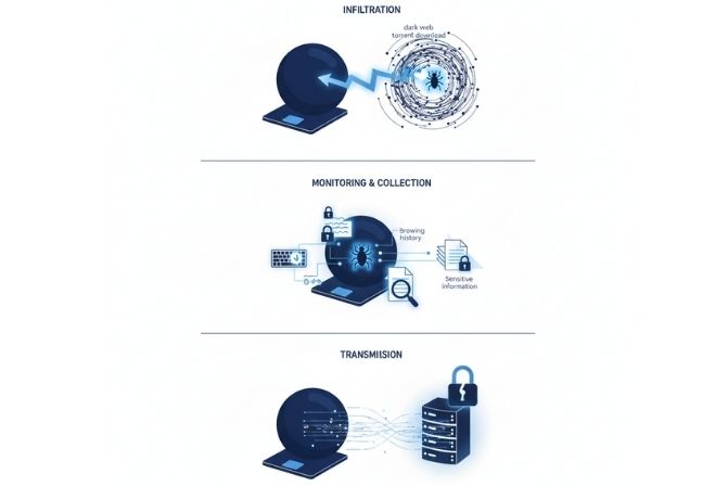 Cơ chế hoạt động của phần mềm gián điệp