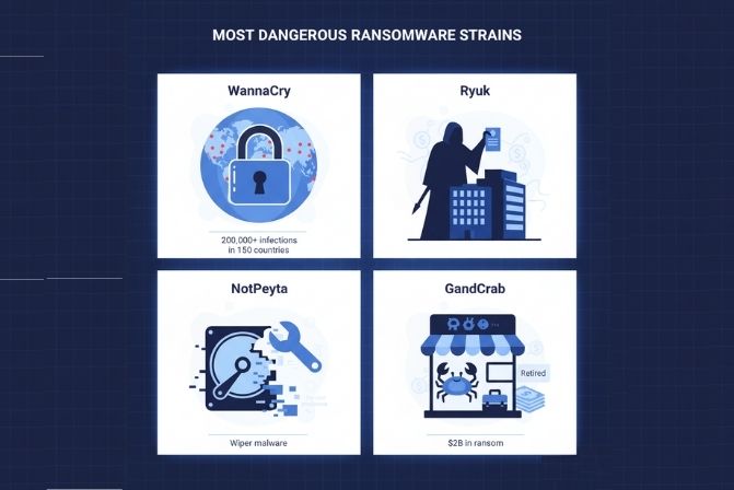Điểm mặt các chủng Ransomware nguy hiểm nhất