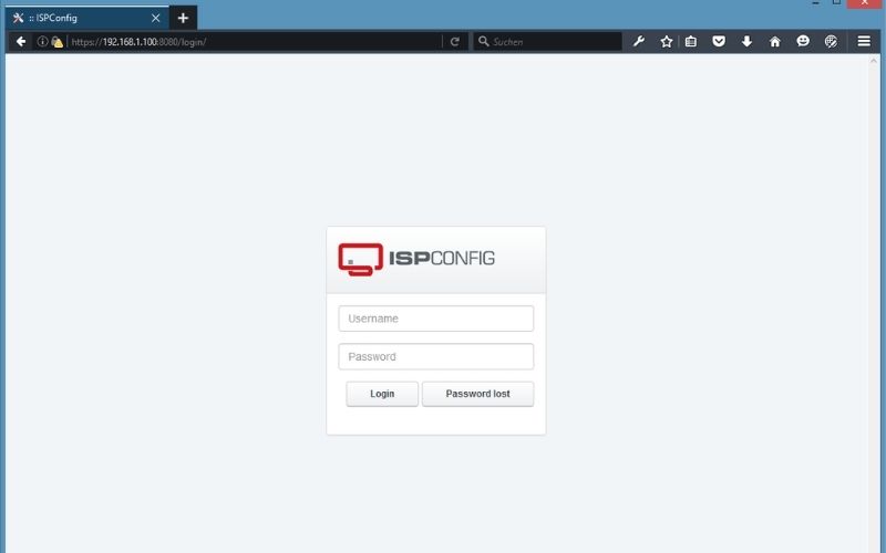 ISPConfig Login