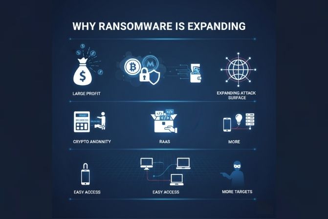 Lý do khiến Ransomware ngày càng lan rộng