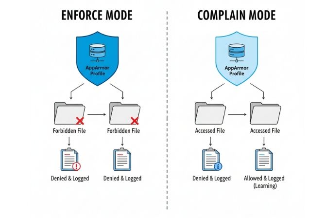 Các chế độ vận hành của AppArmor