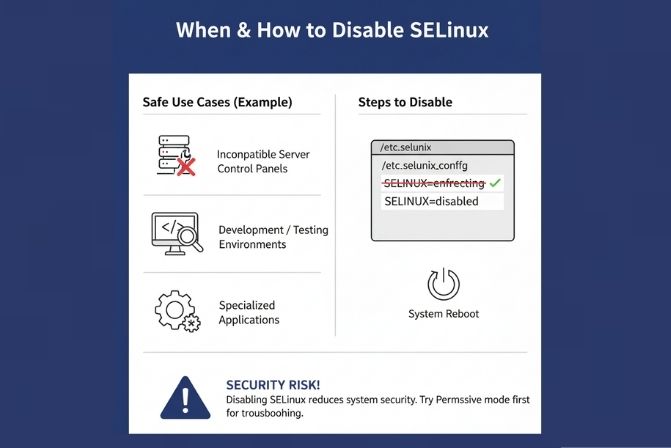 Các trường hợp và cách vô hiệu hóa SELinux