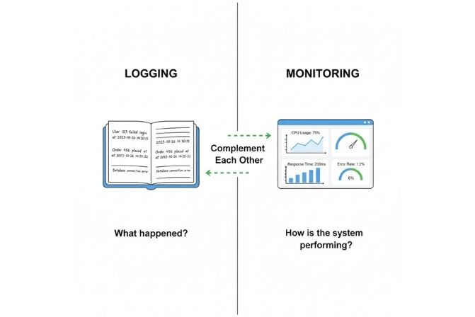Logging vs Monitoring