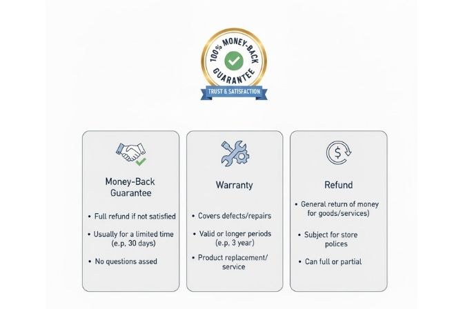 Money-Back Guarantee, Warranty vs Refund