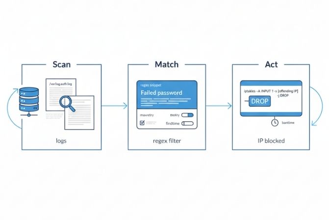 Nguyên lý hoạt động của Fail2ban