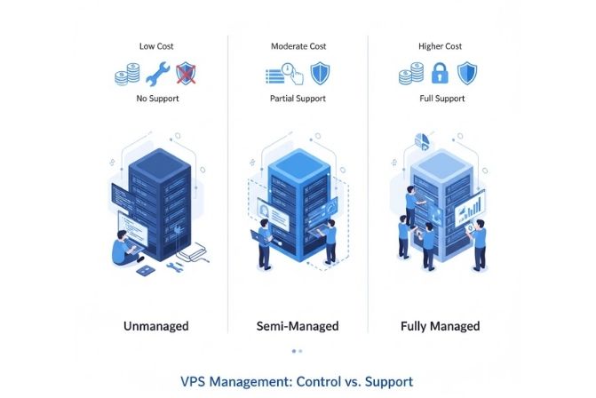 So sánh chi tiết giữa Managed, Unmanaged và Semi-Managed VPS