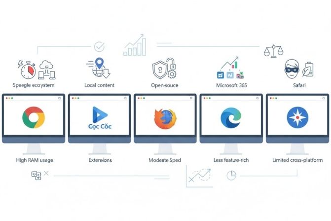 Ưu và nhược điểm các trình duyệt
