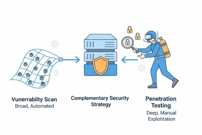Vulnerability Scan vs Penetration Testing