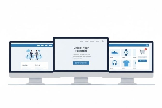 Corporate Website, Landing Page và Website commercial