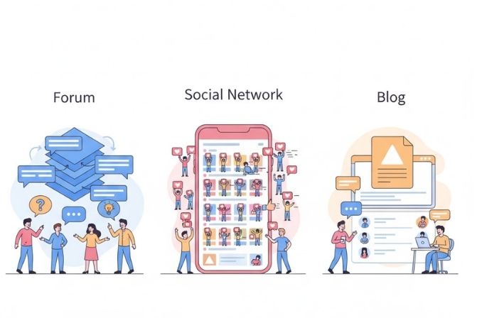 Forum với Mạng xã hội và Blog