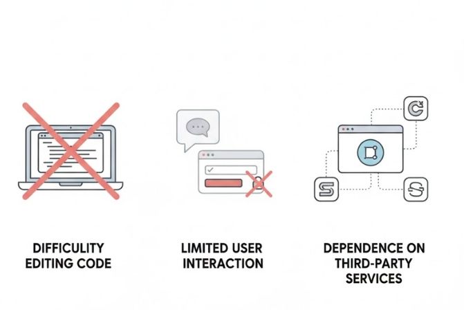 Nhược điểm Web tĩnh